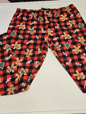 SO Plaid Gingerbread pull-on mid rise Leggings size XL